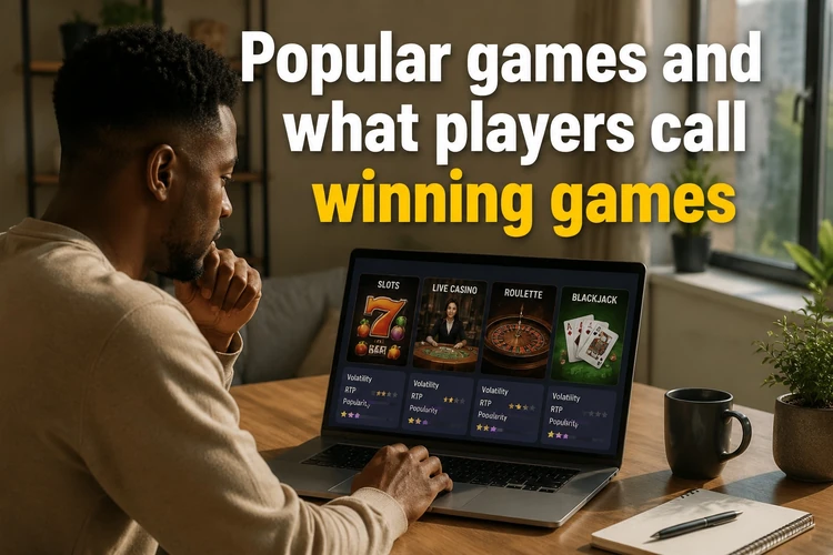 Popular games and what players call winning games